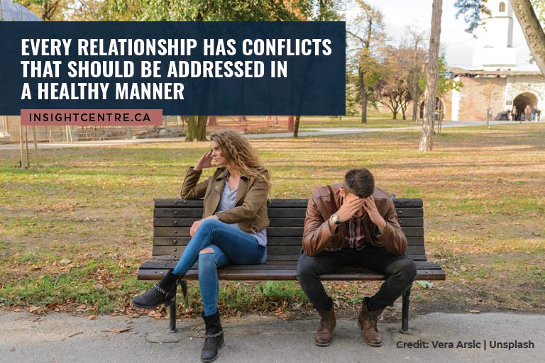 Every relationship has conflicts that should be addressed in a healthy manner